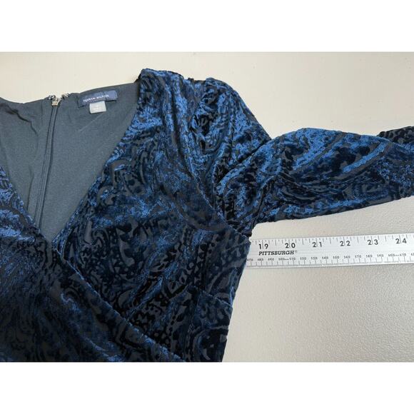 NEW Tommy Hilfiger Velvet Burnout Dress Womens Size 10 Paisley Black Whimsigoth - Picture 10 of 15